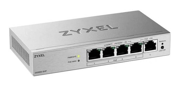 Коммутатор ZYXEL GS1200-5HPv3